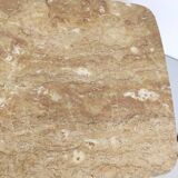 Rectangular Beech Coffee Table by Paolo Buffa with a Pink Travertine Top