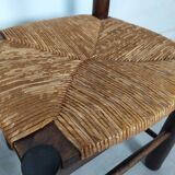 4 brutalist straw chairs