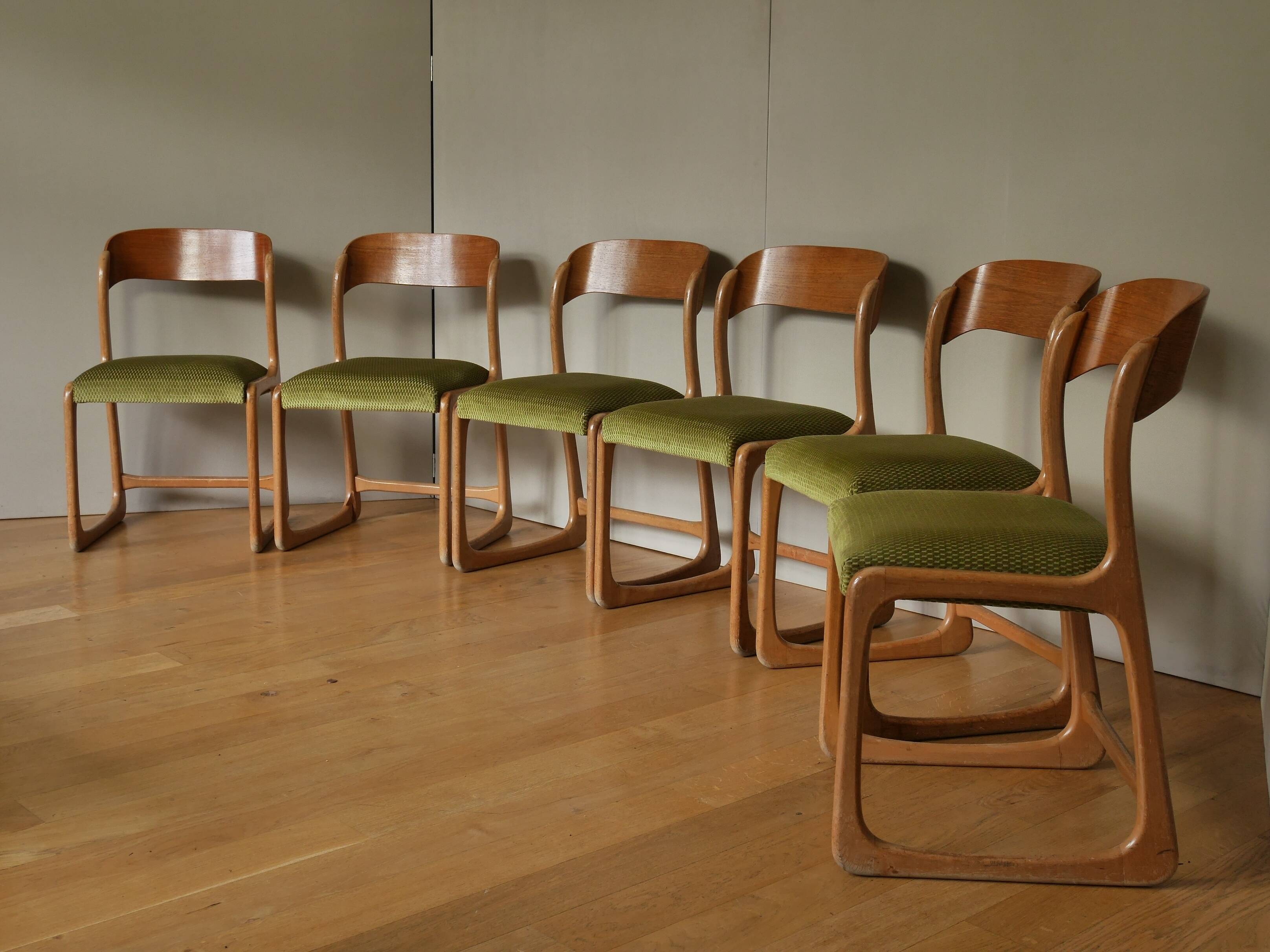 6 chairs slebaumann of the years 60