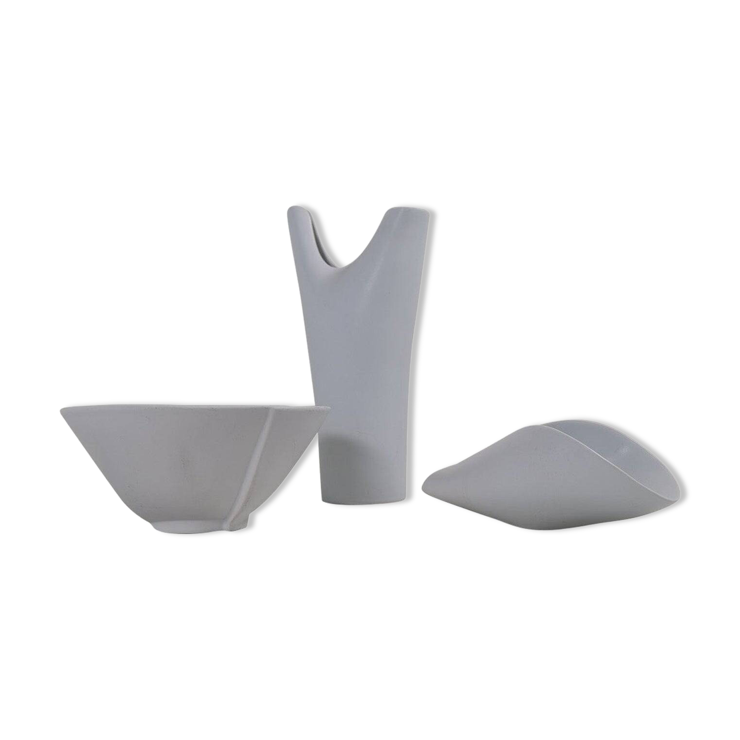 Mid-Century Modern Vase and Bowls Gustavsberg, Sweden, 1950s