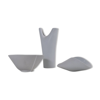 Mid-Century Modern Vase and Bowls Gustavsberg, Sweden, 1950s