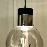 Murano Glass and Varnished Metal Pendant by Toni Zuccheri for Venini, Italy