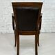 Fauteuil de bureau style Empire en bois et cuir