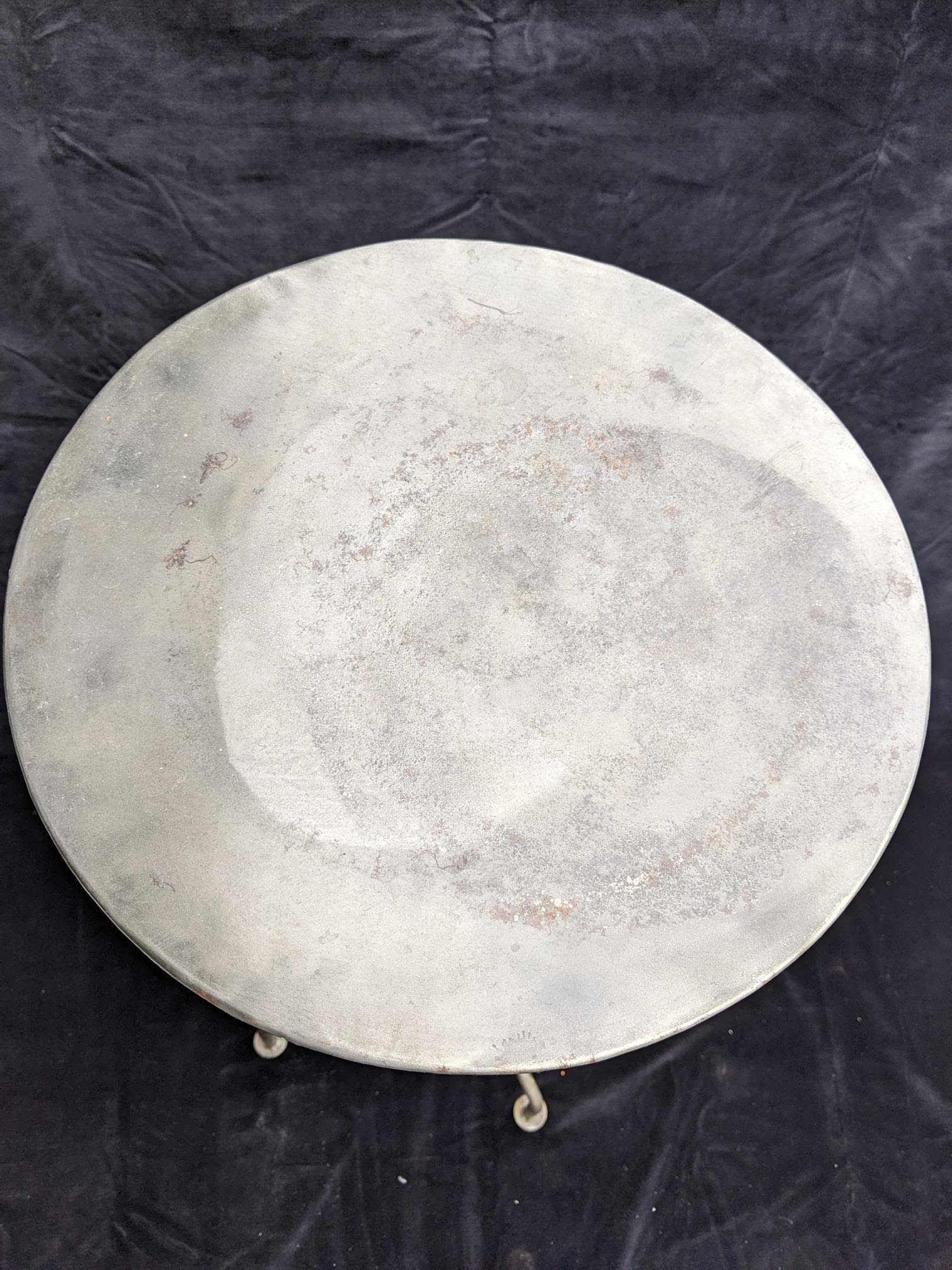 Vintage metal pedestal table