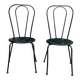 Pair of vintage bistro chairs in black metal — Terrace & Balcony