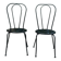 Pair of vintage bistro chairs in black metal — Terrace & Balcony