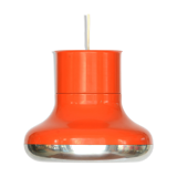 Orange pendant light "Fluga" by Hemi Sweden 1970s