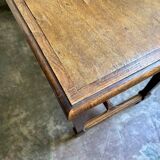 Dark wood bench