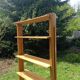 Vintage solid oak library shelf with 6 removable shelves