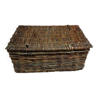 Woven wooden chest