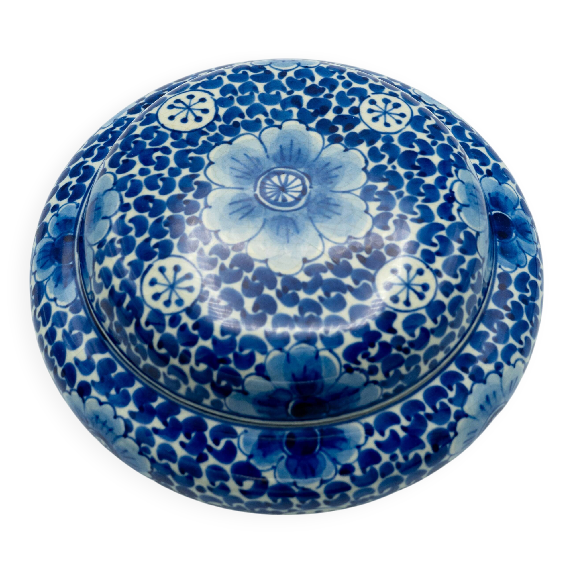 Vide-poche Delft, boîte en céramique peinte à la main bleu et blanc, 1953
