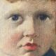 Portrait of a child signed Morin 1922 – oil on mounted panel 29 × 35 cm