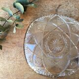 Chiseled crystal dish