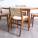 Table à manger extensible style scandinave 1960