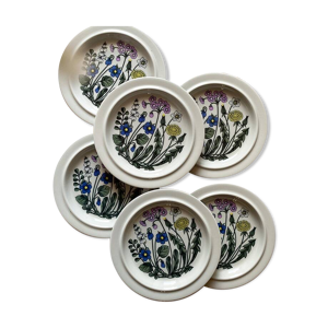 Service assiettes plates - flora