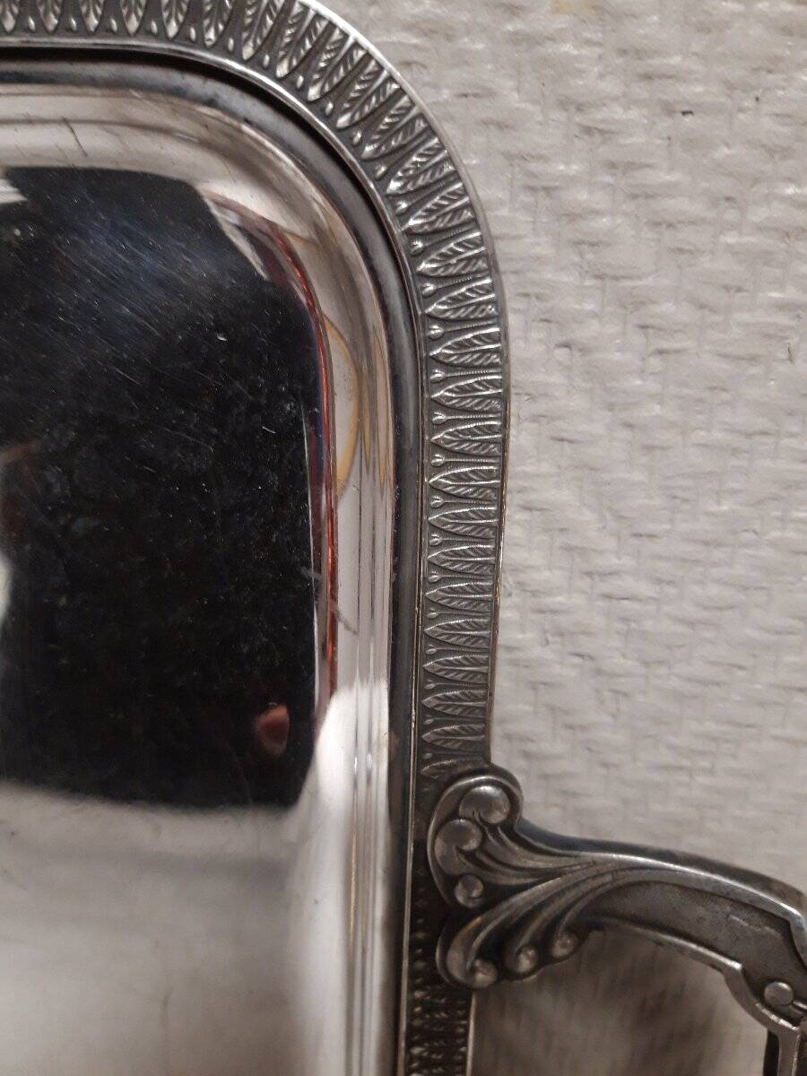 Antique silver-plated service tray – Classic style