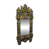 Vintage Hand Painted and gilded Moorish Mirror, 1960/70s