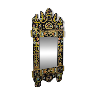 Vintage Hand Painted and gilded Moorish Mirror, 1960/70s