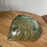 Tinted glass “leaf” dish
