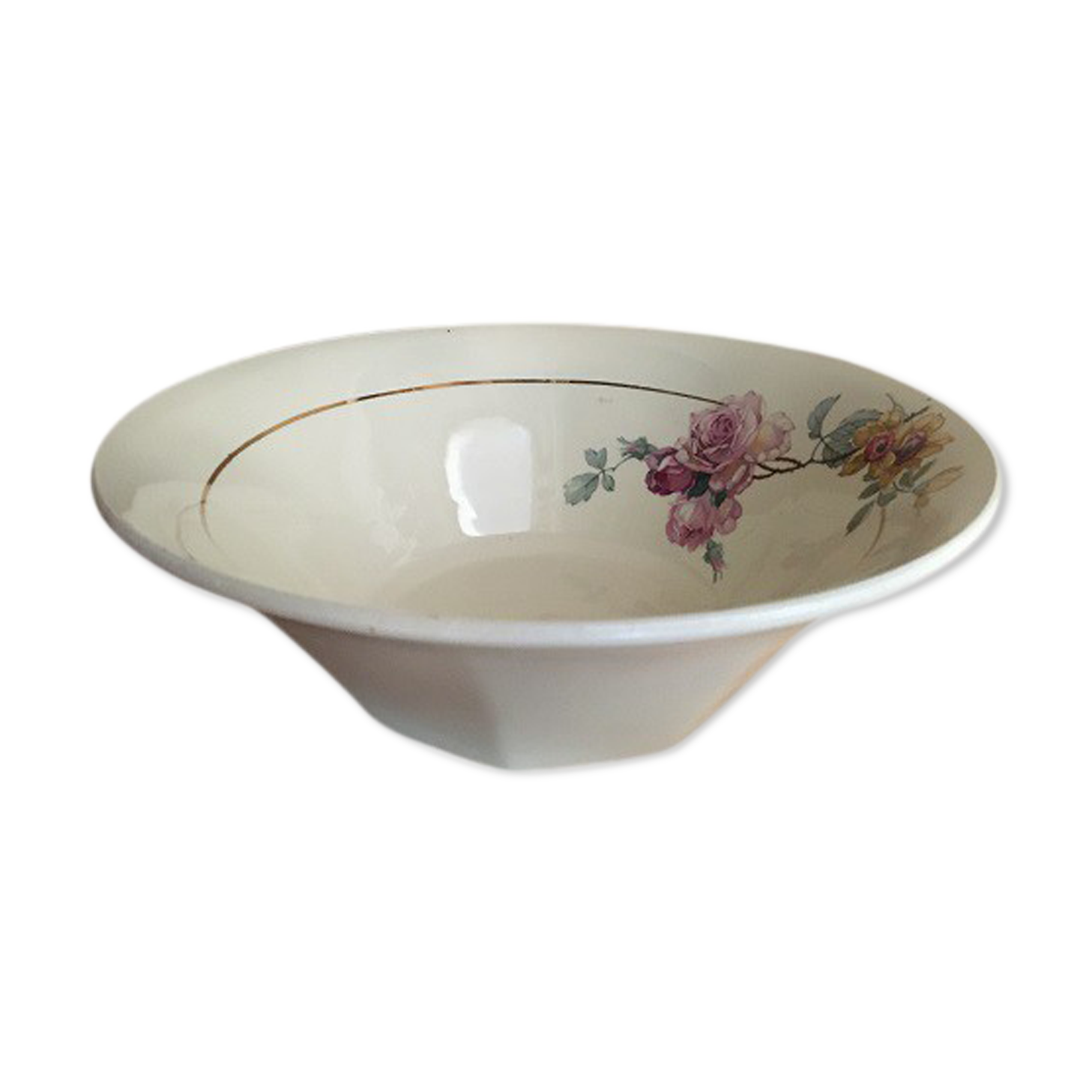 Vintage salad bowl "st-amant-sté des grands établissements céramique"