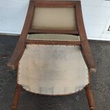 Directoire style armchair with wooden armrests