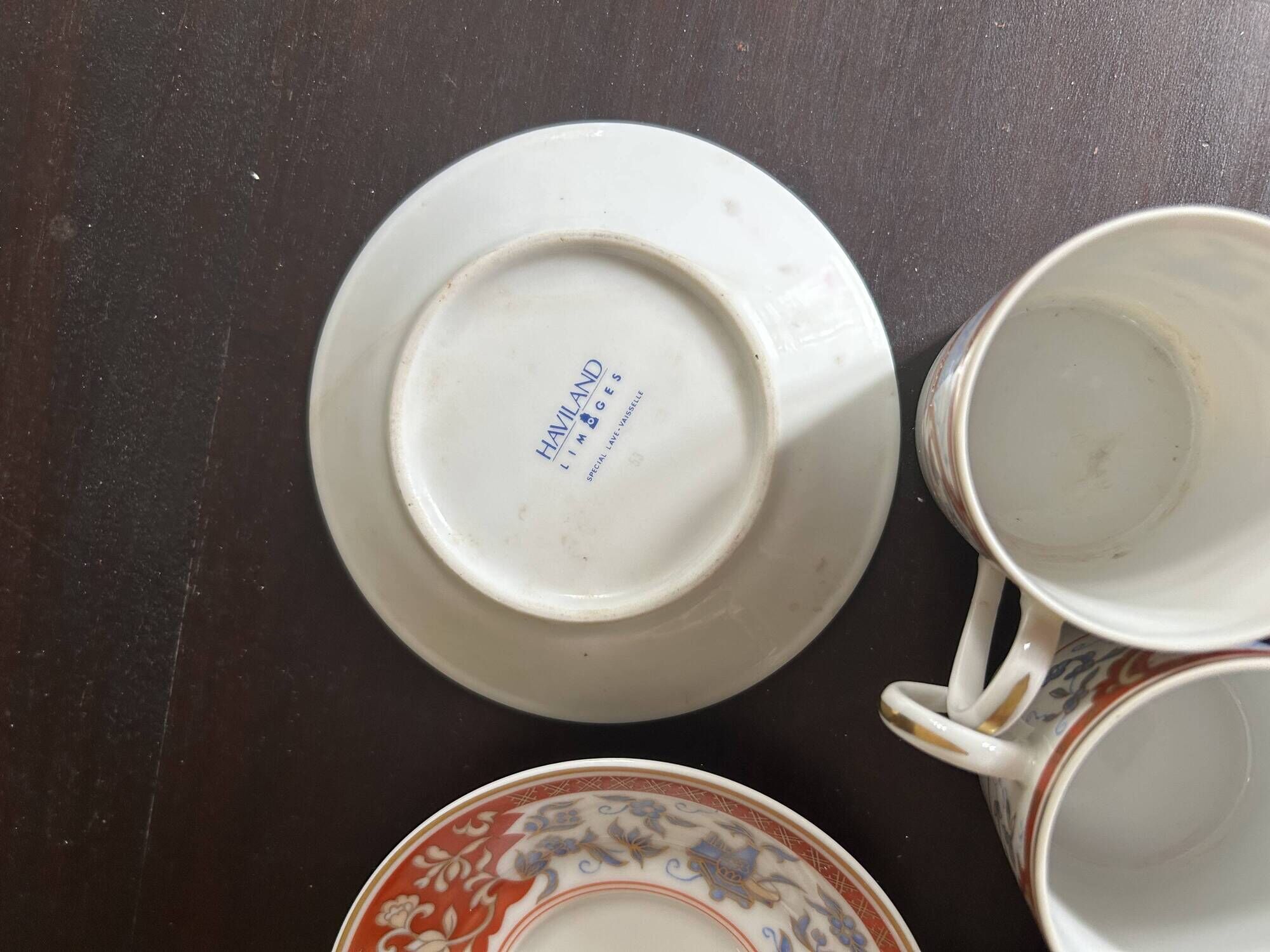 Set of 6 coffee cups with saucers - Haviland - Imari red