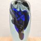 Murano type blue glass vase