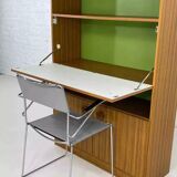 Bookcase with integrated desk/bar, 60s-70s design