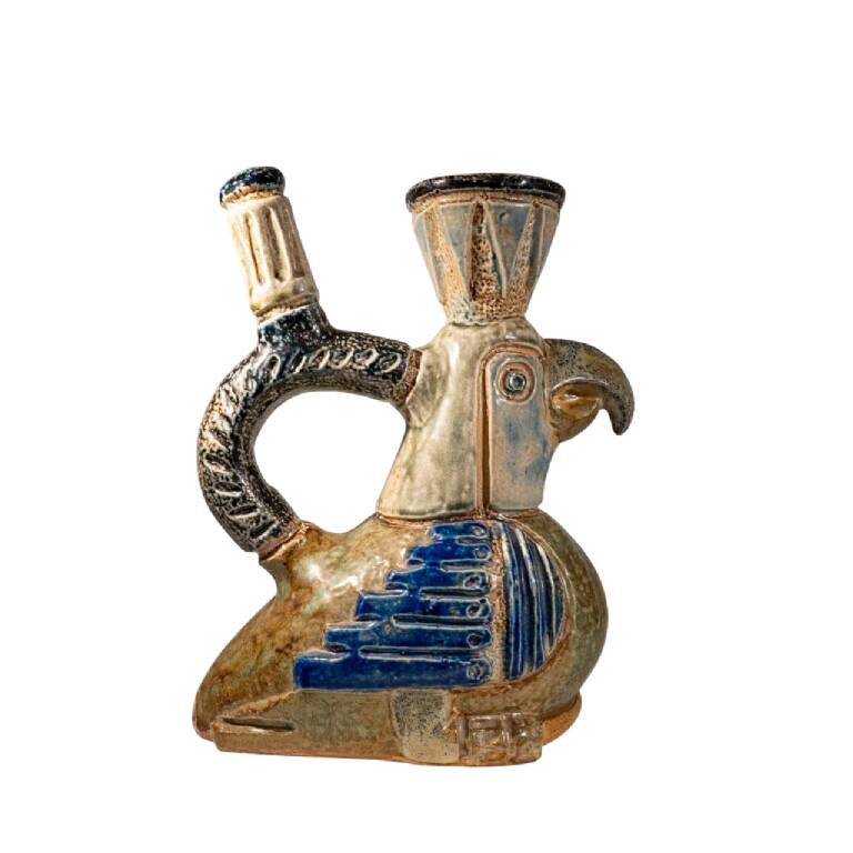 vase / zoomorphic sculpture "INCAS bird N°3225" ceramic stoneware 1950s