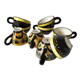 Vintage Breton mini cups – HB & St Jean – 9 pieces