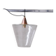 Clear Glass Mid-Century Copper Conical Pendant Light