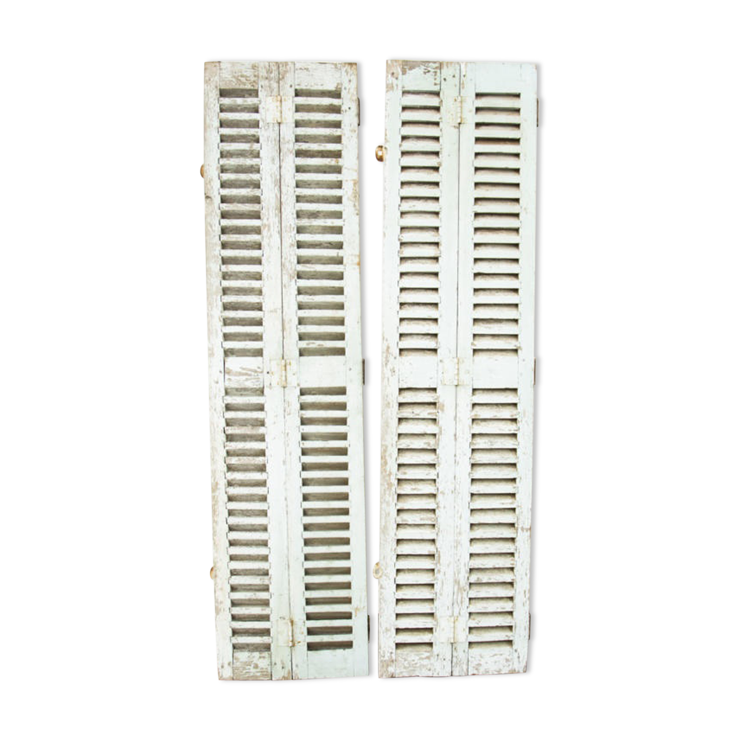 Pair of shutters louvered