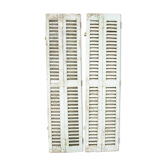 Pair of shutters louvered