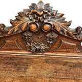 Desk with tiered secret drawer in solid oak Louis XIII