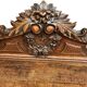 Desk with tiered secret drawer in solid oak Louis XIII