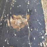 Old patinated bistro table with one drawer - 1m20