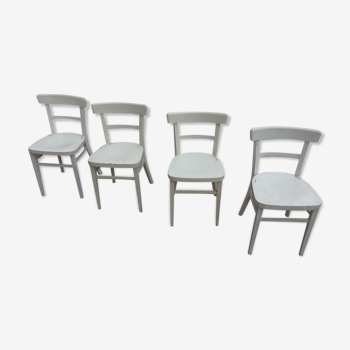 4 white bistro chairs