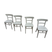 4 chaises bistrot blanches