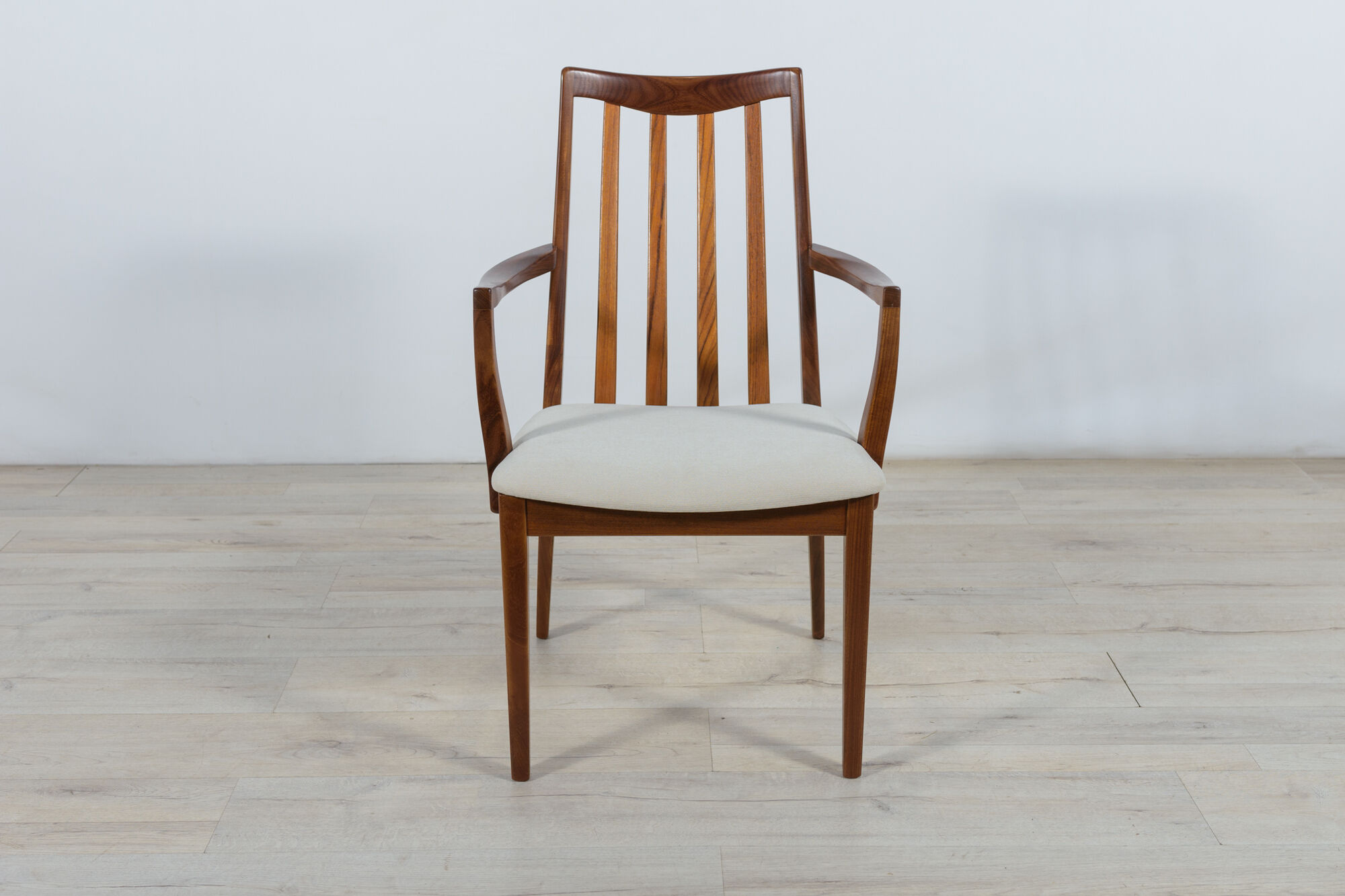 Mid-century teak and fabric dining chairs by Leslie Dandy for G-Plan, 1960s, Set of 8
