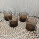 4 bubble glass water glasses