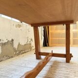 Aranjou farmhouse table in blond elm, 1950s