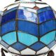 Lampe montgolfière de table en vitrail façon Tiffany