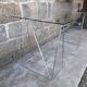 Bureau vintage plateau verre 130 cm