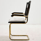 Metal and bamboo chair, set of 6