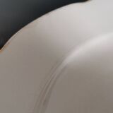 Set of 6 Villeroy and Boch flat plates in ivory color and gold edging
