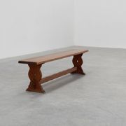Rustic oak bench with nice patina, France ca. 1900