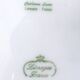 Bonbonnière écrin en porcelaine de Limoges vert et or signé Catherine Lainé