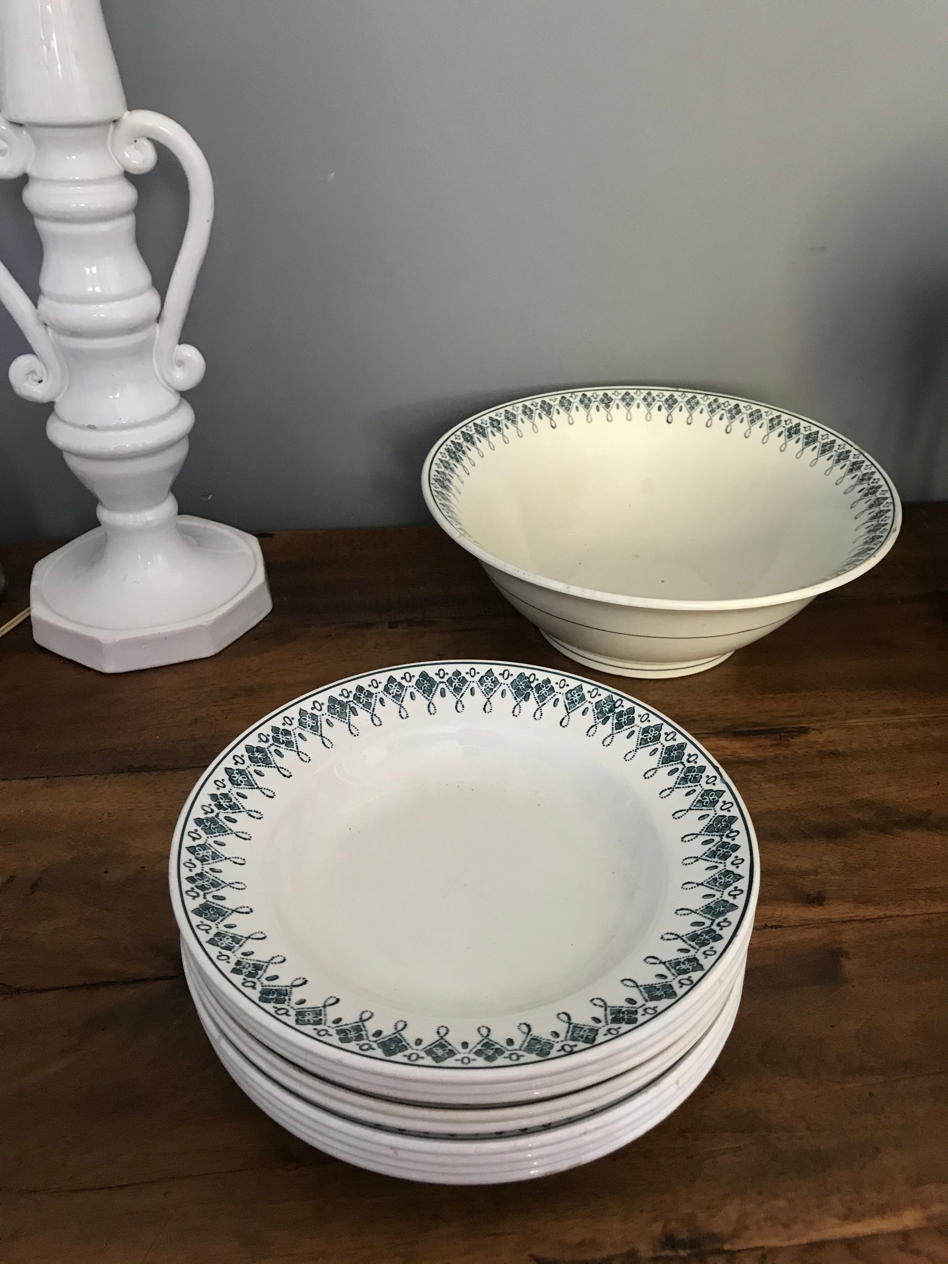 Nine st Amand hollow plates