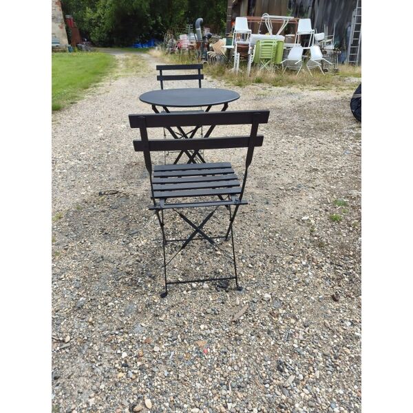 Salon de jardin fer repliable