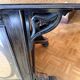 Victorian-era blackened wood and burr walnut Davenport.